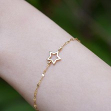 Bayar Gold 14 Ayar Altın Sirius Aynalı Zincir Bileklik
