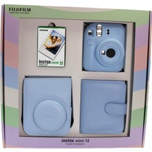 Instax Mini 12 Fotoğraf Makinesi Askı Pil Çanta 10’lu Film Albüm Bundle Box