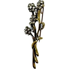 Buket Zirkon Taşlı Broş