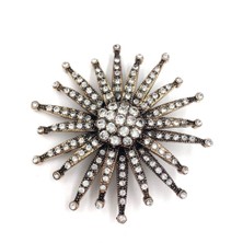 Ince Dallı Güneş Otantik Bronz Broş