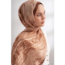 Armanda Ithal Vual Nuit Desen Şal 04463-KAHVE