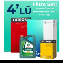 Filtron Opel Corsa 1.2 Filtre Bakım Seti Castrol Motor Yağlı (2019-2024) 4 Lü