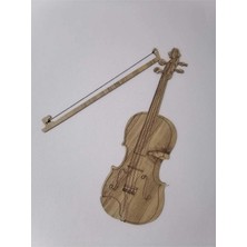 Etkinliklerine Özel Çocuk Kemanı Ahşap Mdf Lazer Kesim Keman 3mm (18.5*51CM)