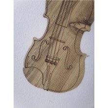 Etkinliklerine Özel Çocuk Kemanı Ahşap Mdf Lazer Kesim Keman 3mm (18.5*51CM)