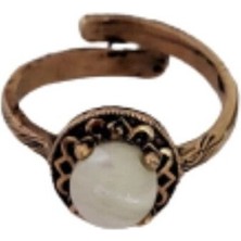 Sedef Mini Tırnaklı Doğal Taş Yüzük