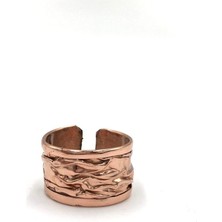 Otantik El Işi Bakır Buruşuk Yüzük