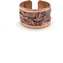 Lila El Işi Otantik Bakır Buruşuk Yüzük