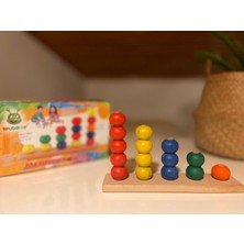 Ahşap Kademeli Sayı Boncukları Montessori Oyuncak