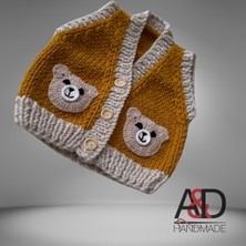 Ayıcıklı Bebek Yeleği>yelek>çocuk Giyim>bebek Hediyesi