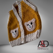 Ayıcıklı Bebek Yeleği>yelek>çocuk Giyim>bebek Hediyesi