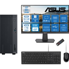 Asus Expertcenter P500MV Intel Core I5-13420H 32GB Ddr5 1tb SSD WIN11HOME 100Hz 23.8 IPS Mon. Minitower Masaüstü Bilgisayar WB5136216512B0DH13+Zettausbbellek