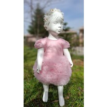 Kız Bebek Çocuk Doğum Günü Bayram Özel Gün Simli Kumaş Tütü Etekli Elbise