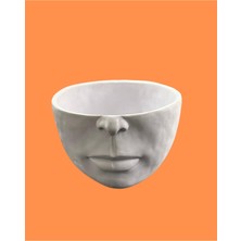 Limited Edition, El Yapımı Yüz Formlu Dekoratif Heykel Objede Özel Üretim Kokulu Mum | Büyük Boy
