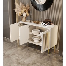 Enwood Andromeda Gold Serisi 120  cm  3kapaklı Mdf Konsol 120 x 80 x 40  cm