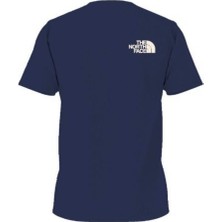 The North Face Lacivert Basklı Erkek Bisiklet Yaka T- Shirt