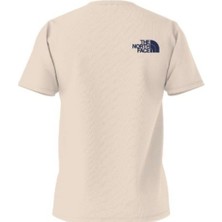 The North Face Bej Basklı Erkek Bisiklet Yaka T- Shirt