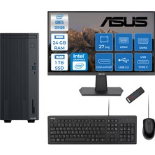 Asus Expertcenter P500MV Intel Core I5-13420H 24GB Ddr5 1tb SSD Freedos 100Hz 27" IPS Mon. Minitower Masaüstü Bilgisayar WC5136216512B0DF08+Zettausbbellek