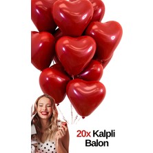 20 Adet Kalpli Rafya Balon Bandı Sevgili Özel Gün Doğum Günü