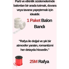 20 Adet Kalpli Rafya Balon Bandı Sevgili Özel Gün Doğum Günü