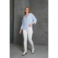 Grip&hug Kol Katlama Detaylı Bebe Mavi Gömlek