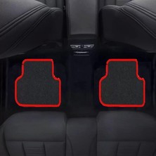 Volkswagen Id6 2021 Sonrası   Siyah Halı Kırmızı Kenar Petek Topuk