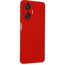 Newface  Realme C55 Kılıf Nano Içi Kadife Silikon - Kırmızı Zrnet