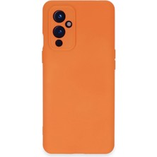 Newface  One Plus 9 Kılıf Nano Içi Kadife Silikon - Turuncu Zrnet
