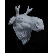 Geyik Figürlü Duvar Lambası – LED Işıklı 3D Duvar Dekoru