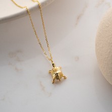 Vaoov 925 Ayar Gümüş Dokulu Kaplumbağa Kolye