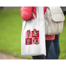 Akumastik Powerpuff Girls Blossom Bez Çanta 35X40CM - Tote Bag