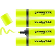Store 344 Fosforlu Kalem, Sarı, 4'lü Set, 2-5 mm Kesik Ucu
