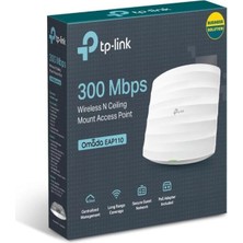 Tp-Lınk Omada EAP110 1 Port 10/100 2.4ghz 300MBPS 2X4DBI Anten Iç Ortam Tavan Tipi Access Poınt(Adaptörlü)