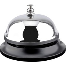 Store Masaüstü Dekoratif Otel Resepsiyon Görevli Çağırma Zili Çanı Çelik Gümüş Renkli Model