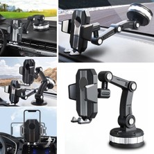 Semel Jel Vantuzlu Cama Takılabilen Güçlü 360 Derece Dönebilen Ayarlanabilir Araç Içi Vantuzlu Telefon Tutucu
