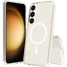 Samsung Galaxy S24FE Magsafe Özellikli Şeffaf Renk Koruyucu Kılıf