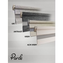 Parde Yaşam Serisi Ithal Kumaş Gri Bambu Zebra Stor Perde