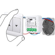 Novato Tuya Uyumlu Zigbee Perde Panjur Kepenk Kontrolcüsü ( 220V / 3A ) - Mobil Uygulama, Anahtar Girişli, Otomatik Kalibrasyon, Yüzdesel Kontrol, Google Asistan Amazon Alexa Destekli Switch