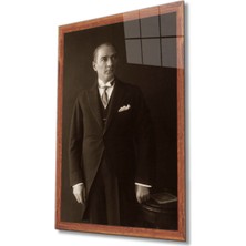 Shopping Haven Atatürk Cam Tablo 4 mm Dayanıklı Temperli Cam