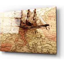 Shopping Haven Dünya Haritası 5 Cam Tablo