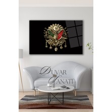 Shopping Haven Osmanlı Arması Cam Tablo, Tuğra Modern Ev Salon Ofis Dekorasyonu Hediyelik Büyük Duvar Dekoru