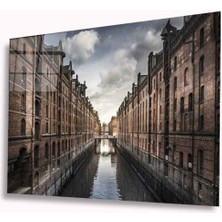 Shopping Haven Hamburg Şehir Cam Tablo 4mm Dayanıklı Temperli Cam