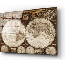 Shopping Haven Dünya Haritası 53 Cam Tablo