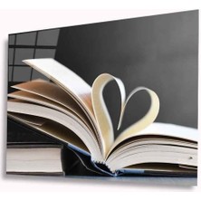 Shopping Haven Kalp Kitap Cam Tablo | Dekoratif Cam Tablo 4mm Dayanıklı Temperli Cam