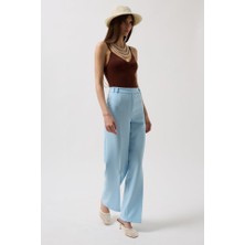 Gökyüzü Moda Bel Kemerli Pantolon