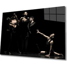 Dansçılar Cam Tablo