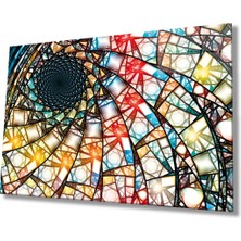 Shopping Haven Renkli Soyut Cam Tablo