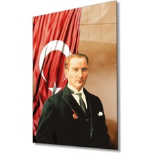 Shopping Haven Atatürk Cam Tablo 4 mm Dayanıklı Temperli Cam