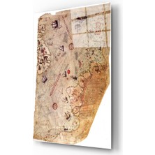 Shopping Haven Dünya Haritası 18 Cam Tablo