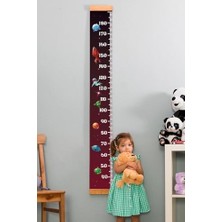 Store Hediye Uzay Tasarımlı Boy Ölçme Cetveli - Asılabilir Boy Ölçer - Duvar Bebek Boy Ölçer