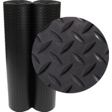 Kauçuk Rulo "diamond-Plate" - 3 mm x 1,2 M x 0,3 M Rulo - Siyah